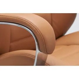 AMSTYLE Bürostuhl Echtleder caramel