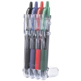 Pilot Pen PILOT G2 Gelschreiber-Set schwarz/transparent, blau/transparent, rot/transparent, grün/transparent 0,4 mm, Schreibfarbe: farbsortiert, 4 St.