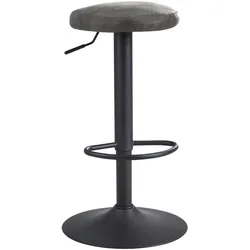 FineBuy Barhocker Wildlederoptik Hocker Stoff/Metall Bistrohocker 100 kg Rund