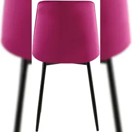 CLP Esszimmerstuhl Gifford I Polsterstuhl mit Samtbezug I Küchenstuhl mit Rückenlehne