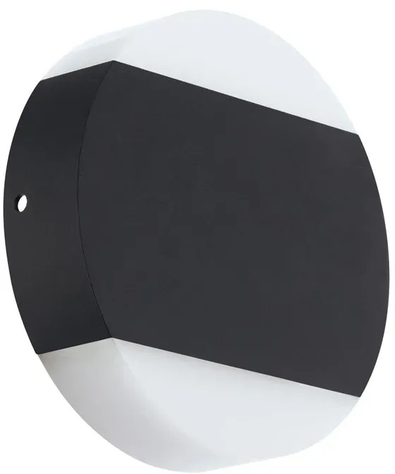 Eglo LED Außenwand/Deckenleuchte Linosa Schwarz 2,2W 500lm 3000K Warmweiß Ø155mm...