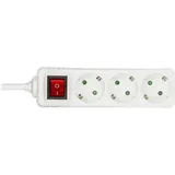 MicroConnect Steckdosenleiste 3-way 5 m Weiß
