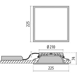 Performance in Lighting LED-Downlight 3110068 Glas