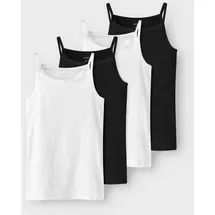 NAME IT »NKFSTRAP TOP 4P BLACK WHITE SOLID