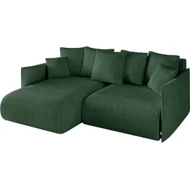 altdecor Ecksofa Cord 2-Sitzer Grün
