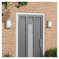 vidaXL Außenwandleuchte 2er Set Edelstahl 23,5 x 10,5 x 26 cm Silber