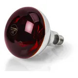 Rotlichtlampe Wärmelampe 150 Watt E27 aus Hartglas 240 Volt - Infratrotlampe für Tiere - Küken, Kaninchen, Ferkel, Hundewelpen, Hühnerstall, Hasen