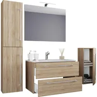 VCM Badmöbelset Badinos 5-tlg. Aluminium