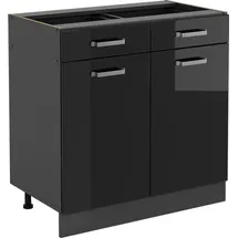 Vicco Schubladenschrank R-Line 80 x 81,6 x 46 cm Schwarz