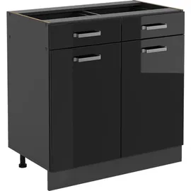 Vicco Schubladenschrank R-Line 80 x 81,6 x 46 cm Schwarz