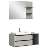 xonox.home Badkombination 100 cm x 192 cm x 48 cm Grau