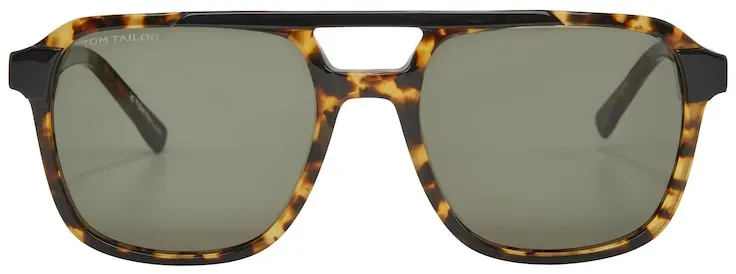 TOM TAILOR Herren Piloten-Sonnenbrille, braun, Animalprint, Gr. ONESIZE