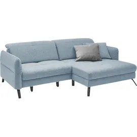 Set One by Musterring Ecksofa »SO 4400 V« wahlweise mit motorischer Bettfunktion & Kopfverstellung, Fuß schwarz