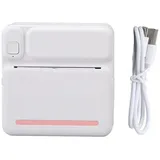Aufkleberdrucker, Tragbarer -Thermodrucker ohne Tinte mit -App, Smartphone-Drucker für, DIY, Lernnotizen, Bilder, Quittungen (PINK)
