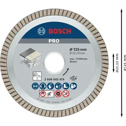 BOSCH Diamant-Trennscheibe Best Ceramic Turbo