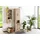 MASSIVMOEBEL24.DE Mango Hochschrank 50x35x195 Beige/Weiß