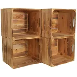 CHICCIE Aufbewahrungsbox 33 x 38 x 33 cm 4-tlg. braun