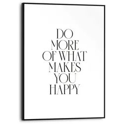 Bild mit Rahmen REINDERS "More Happiness", schwarz (farbe bild(er): schwarz), B:30cm H:40cm T:1,6cm, Holzwerkstoff, Bilder