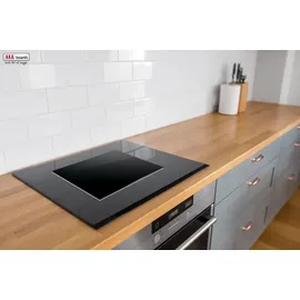 ALLboards Herdabdeckplatte Schneidebrett Glas 1-tlg. 52 x 60 cm Schwarz