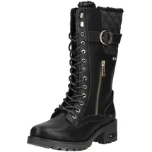 Mustang Stiefel Lederimitat", Damen TEX-Stiefel gefüttert Schwarz - Gr.: 39