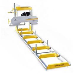 BAMATO Holzbandsäge BBSW-750G, 1-St., Kühlung, kugelgel. Bandführung, Benzin Blockbandsäge, E-Start gelb