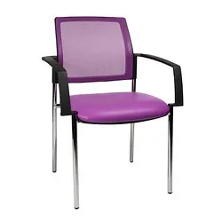 2 Topstar Besucherstühle BtoB 10 BB290A S07 lila Stoff