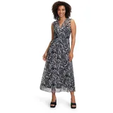 Cartoon Midikleid Druck Schwarz/Weiß 36