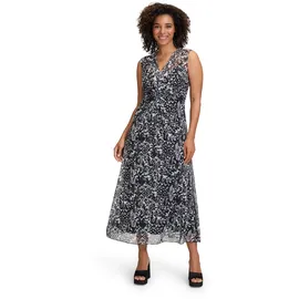 Cartoon Midikleid Druck Schwarz/Weiß 36
