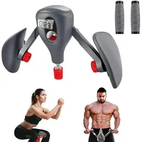 3 In 1 Oberschenkeltrainer, Beckenboden Trainingsgerät, Adduktoren Trainingsgerät Fitness Geräte Zuhause Beine, Beinpresse, Beckenbodentrainer für Männer & Frau Beintraining Armtraining (Grau)