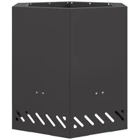 vidaXL Feuerstelle Rauchfrei Sechseckig Schwarz 48x48x51 cm Stahl
