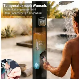 Novaterra Solardusche schwarz 60 L