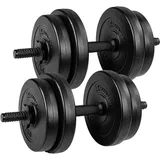 MOVIT Hantel-Set Kurzhantel 2er Set, Kurzhantelset, Gewichte schwarz 2x 10 kg