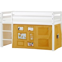 Hoppekids Hochbett »ECO Dream, Kinderbett, Spielbett, Halbhohes Bett aus Massivholz«, gelb