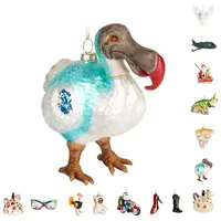Brubaker Dodo Weihnachtskugel aus Glas - Handbemalt und Mundgeblasen