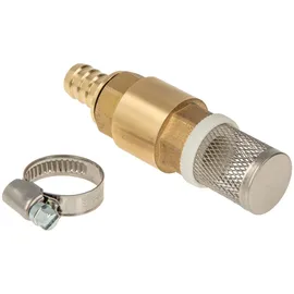 tecuro Saugfilter Set 1 1/2 (6/4) Zoll - Ms Fußventil mit Rückschlagventil, Saugkorb, Schlauchtülle und Schlauchschelle,