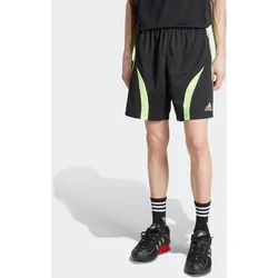 Shorts ADIDAS ORIGINALS "TEAMGEIST SHO", Herren, Gr. XL, N-Gr, schwarz, signal grün, Obermaterial: 100% Polyester, sportlich, Hosen