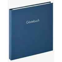walther design Gästebuch blau 26 x 25 cm mit Prägung und Spiralbindung, Fun GB-206-L
