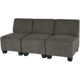MCW 3-Sitzer Sofa Couch Moncalieri, Stoff/Textil ~ braun,