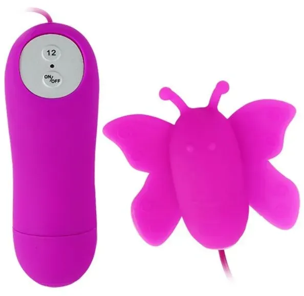 BAILE - Love Eggs Butterfly Clitoris Stimulator 12 Geschwindigkeiten Lila Fernbedienung diskret