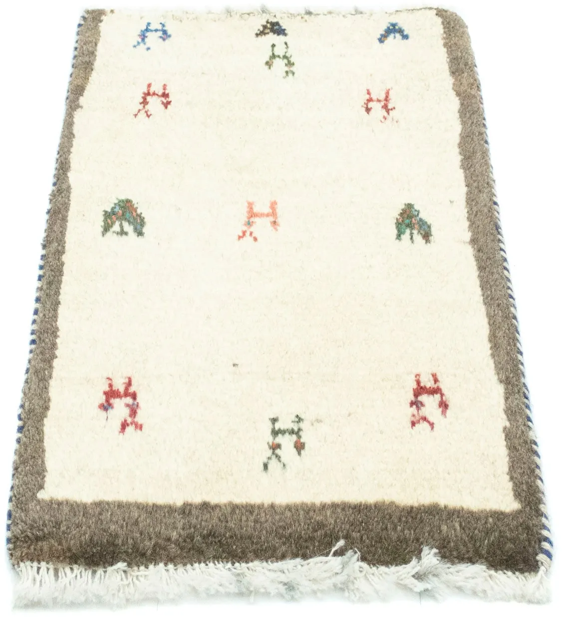 morgenland Wollteppich »Gabbeh Teppich handgeknüpft mehrfarbig«, rechteckig, handgeknüpft morgenland Mehrfarbig B/L: 40 cm x 60 cm
