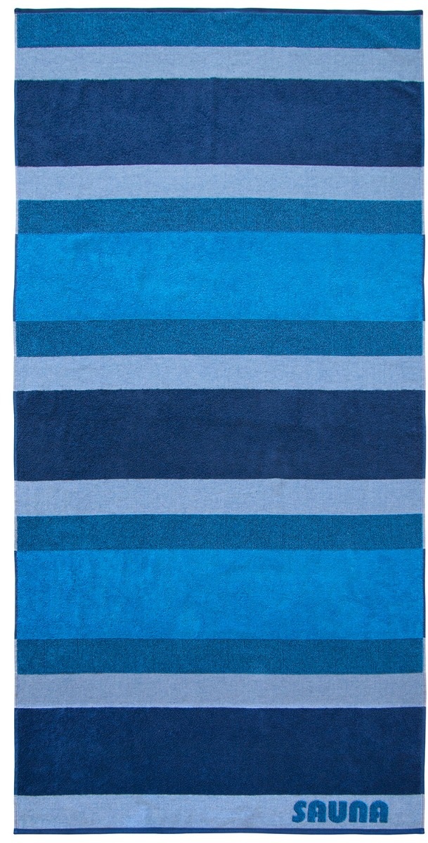 Dyckhoff Saunatuch Sauna Stripe blau 100 x 200 cm