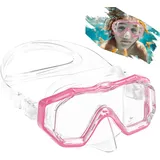 Taucherbrille Kinder, Taucherbrille mit PVC-Gläsern, Schwimmbrille Kinder 180° Panorama, Silikonband Siegel Anti-Leck & Anti-Fog, Taucherbrille Kinder 4-16 Jahre für Tauchen, Schnorcheln