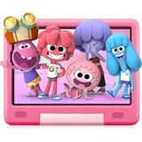 Kinder Tablet Android 13, Tablet 10 Zoll 6 GB RAM, 128 GB ROM / TF 1 TB, HD IPS-Display, Tablet für Kinder mit Kindersicherung, Dual-Kamera, WiFi, Bluetooth 5.0, Kids Tablet mit EVA-Schutzhülle, Rose