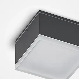 LINDBY Mathea LED-Außen-Deckenleuchte, eckig