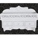 vidaXL Wandgarderobe 3 Schubladen Weiß