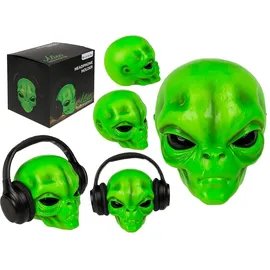 Out of the Blue Kopfhörerhalterung, Alien, ca. 16 x 18 x 18 cm, aus Polyresin, in Geschenkverpackung