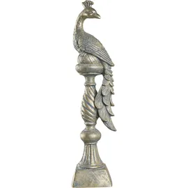 Beliani Gartenfigur Haarby Pfau Gold