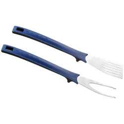 CADAC Nylon Grillwerkzeug - Wender + Gabel - Edelstahl - magnetische Griffe