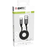 Emtec T700 Dual USB-A/Type-c für Smartphone und Tablet flachem Kabel von 120 cm