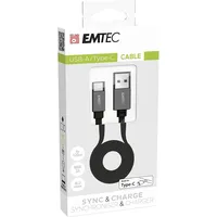 Emtec T700 Dual USB-A/Type-c für Smartphone und Tablet flachem Kabel von 120 cm